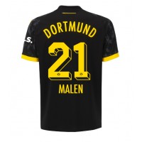 Dres Borussia Dortmund Donyell Malen #21 Preč 2023-24 Krátky Rukáv